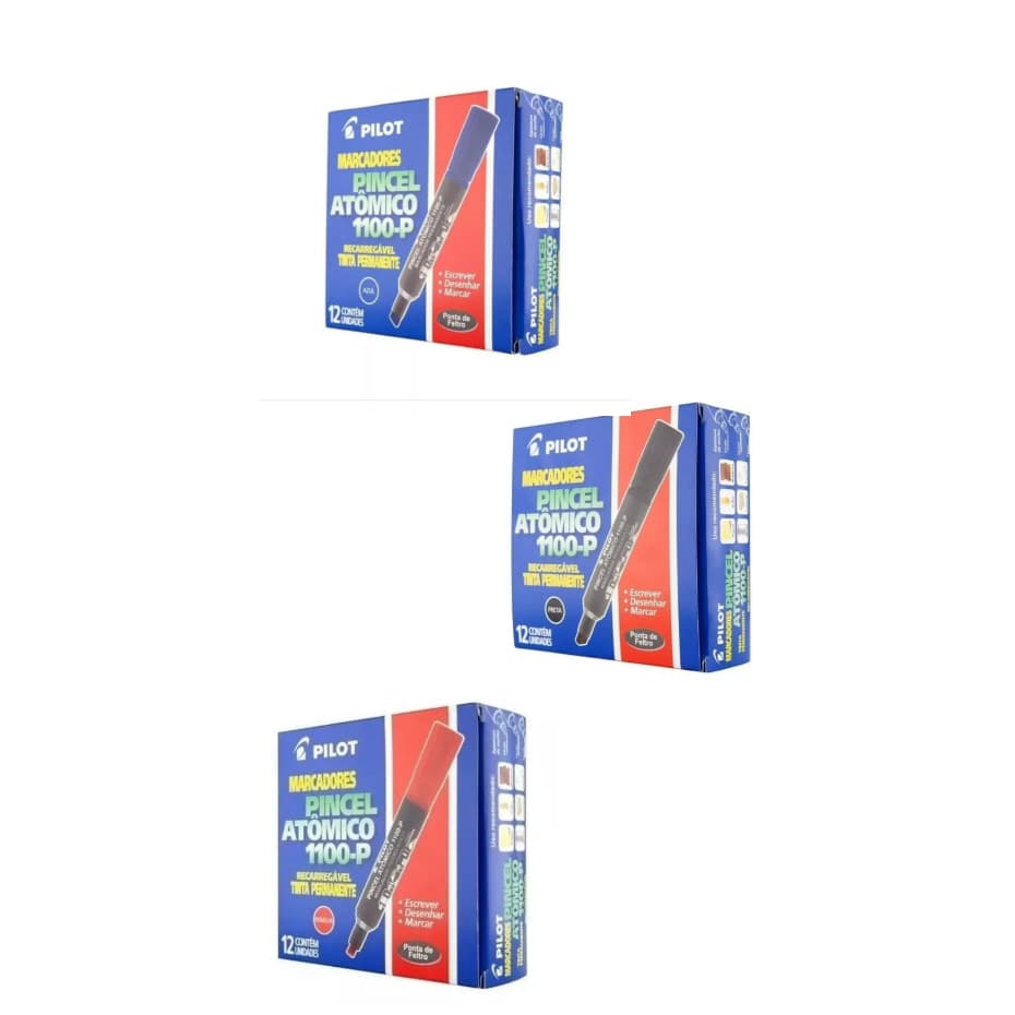 Pincel Atômico 1100-P Pilot Kit Com 36 Unidades