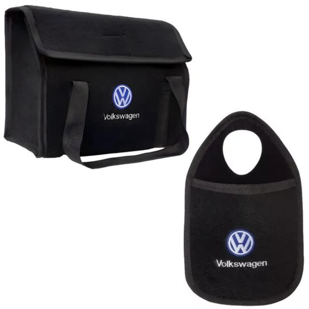 Bolsa Organizadora Multiuso Carpete + Lixeira Câmbio Carros Volkswagen