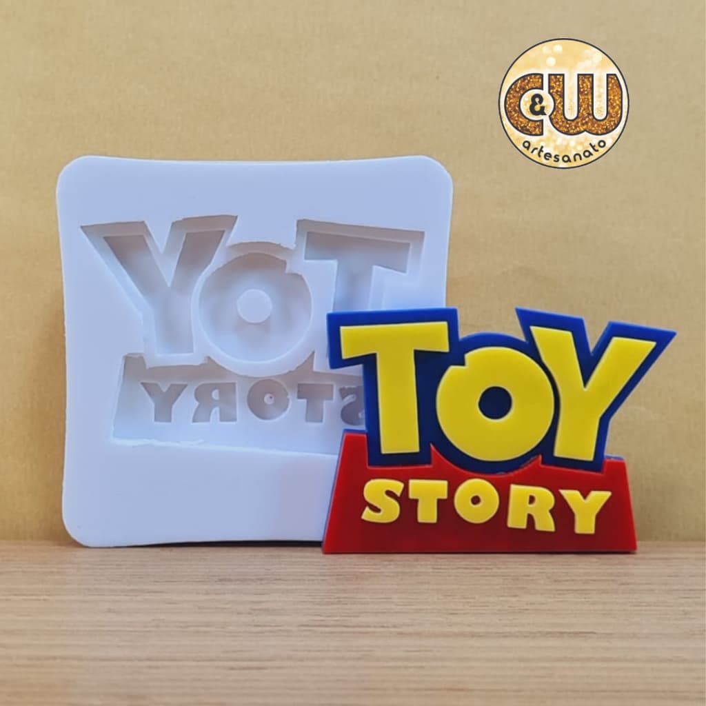 Molde de Silicone Nome Toy Story  - Decoração, Confeitaria e Artesanato – Biscuit - Festa