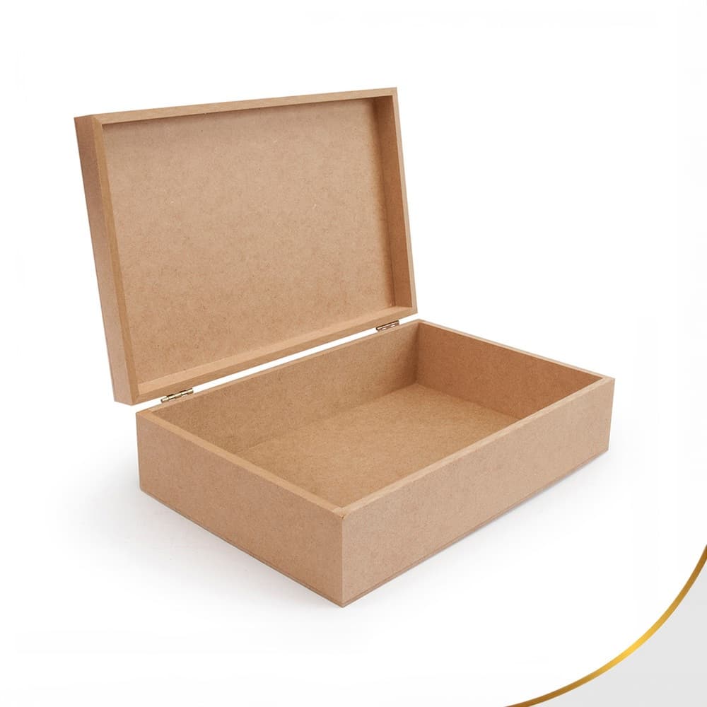 Kit 10 Caixas 27x18x7,5 Com Dobradiça em Mdf Cru