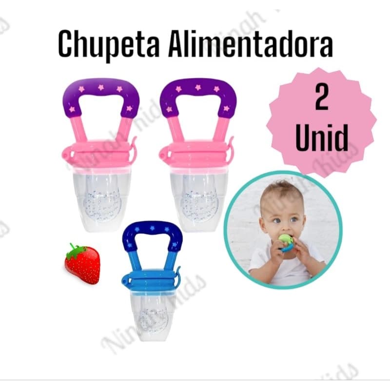 2 Unid. Chupeta Alimentadora Introdução Alimentar Mordedor