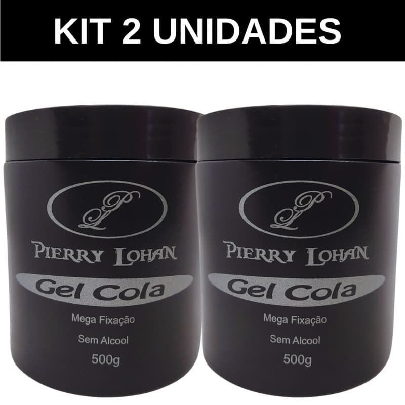 Kit 2 Gel Cola Mega Fixação Pierry Lohan 500g para Tranças Baby Hair Sem Álcool - Envio em 24 Horas