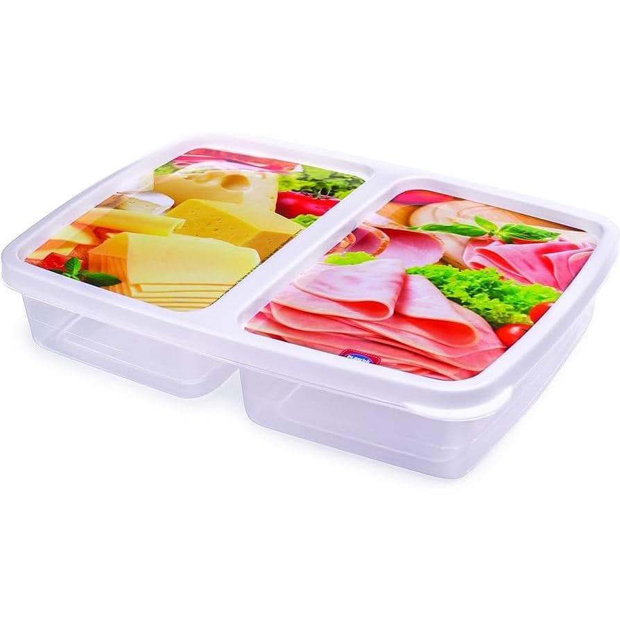 Pote Porta Frios Com 2 Divisórias 1,10L Plasutil