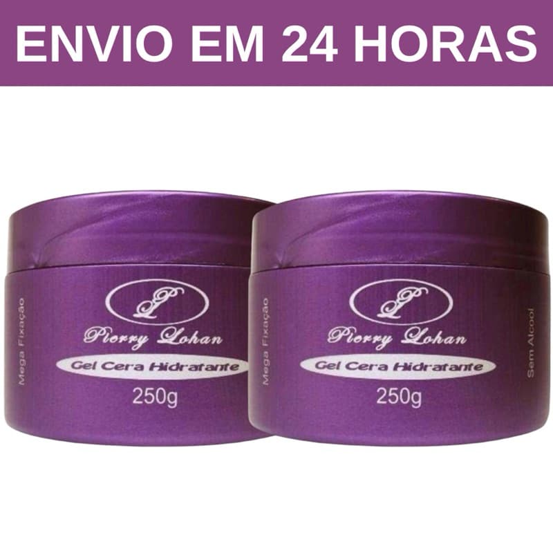 Kit 2 Gel Cera ou Cola Pierry Lohan 250g para Tranças Baby Hair - Envio em 24horas