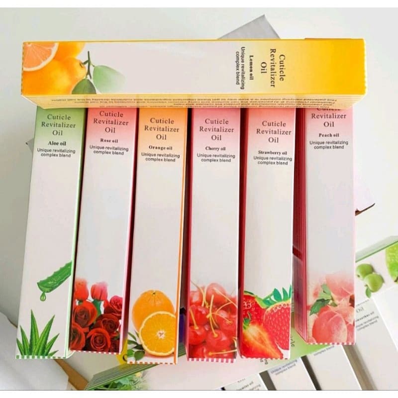 Kit 5 Caneta Óleo Hidratante Culticulas Revitalizador de Unhas Gel Sabor Flores Manicure Pedicure