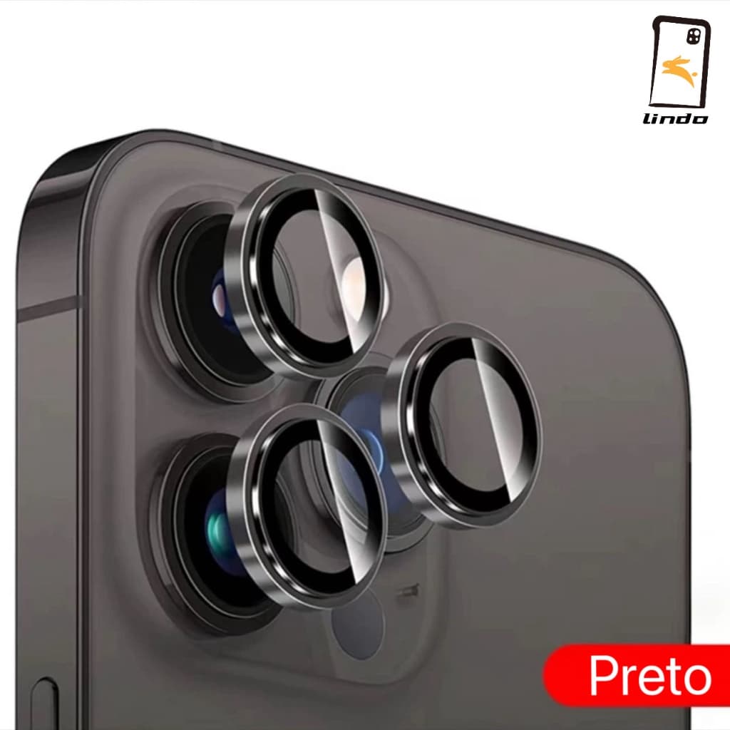 Película Protetora De Lentes Câmera Para iPhone 11 12 13 14 15 Pro Max  Protetor Metal *** 1/2/3 Unidades ***