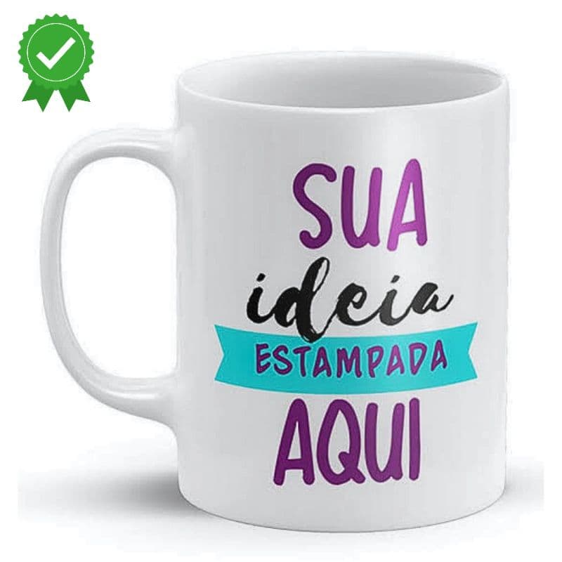 Caneca De Porcelana Personalizada Com Sua Arte/Foto