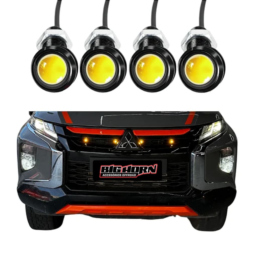 Kit 4 Luz De Grade Led laranja Caminhonete Pick Ups Premium Importado