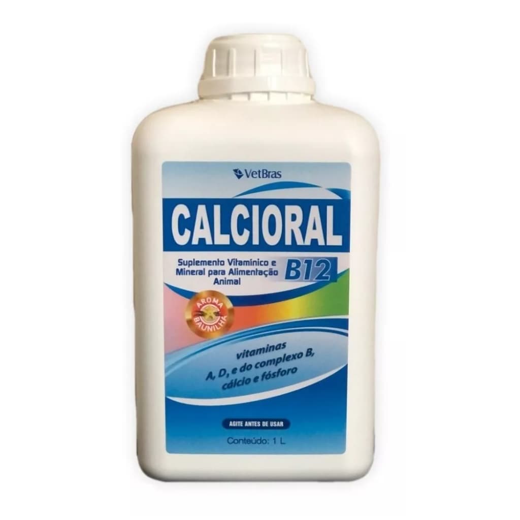 Calcio B12 1 Litro Suplemento Vitamínico Mineral Animal