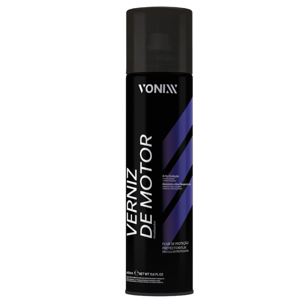 Verniz de Motor 400ml Vonixx Spray Aerosol Lancamento Brilha e Protege Protecao para o Motor Coating
