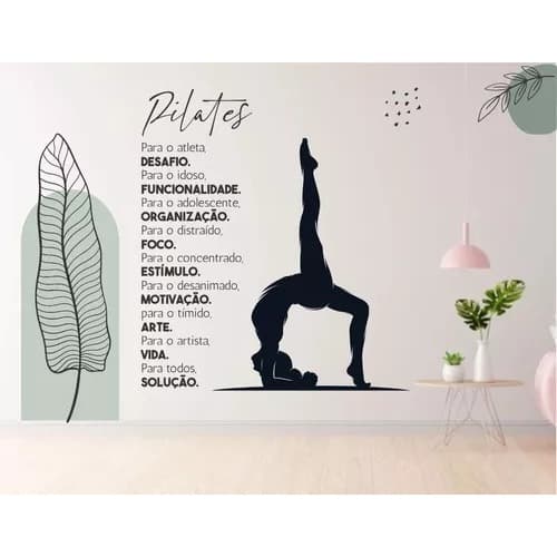 Adesivo Parede Joseph Pilates Boho Verde Pb32 - 2mx1.22m