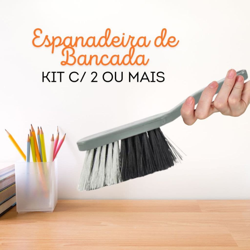 Kit de 2 ou 3 espanador de Bancada de uso geral Vassourinha Escova com cabo
