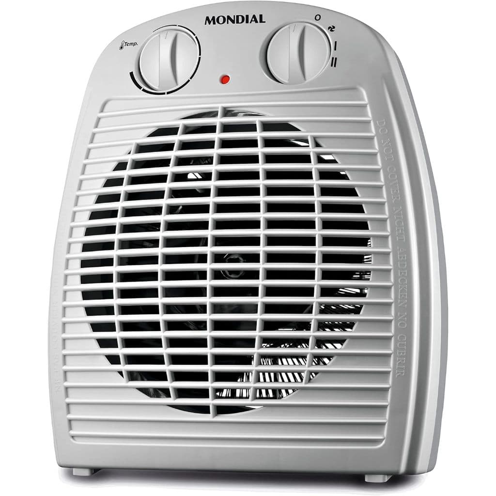 Aquecedor A Ar, Mondial, Cinza/Branco, 1500W, 110V - A-08-aquece e ventila