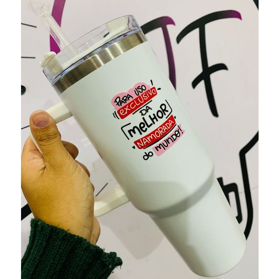 Caneca Térmica 1,2 litros - Dia dos namorados - Melhor namorado (a) do mundo