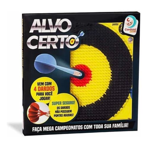 Brinquedo Infantil  Alvo Certo Sem Ponta Jogo De Dardos 4 Dardos