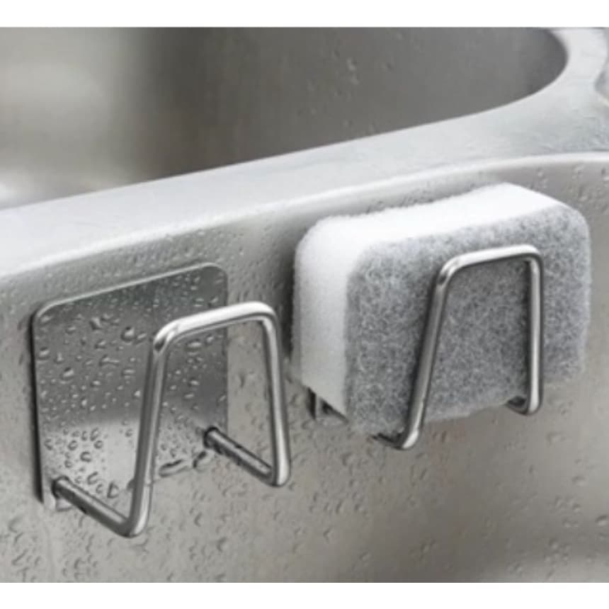 Suporte Para Esponja Pia Gancho Cozinha Aço Inox Bucha Banheiro Multifuncional Organizador Utensílio