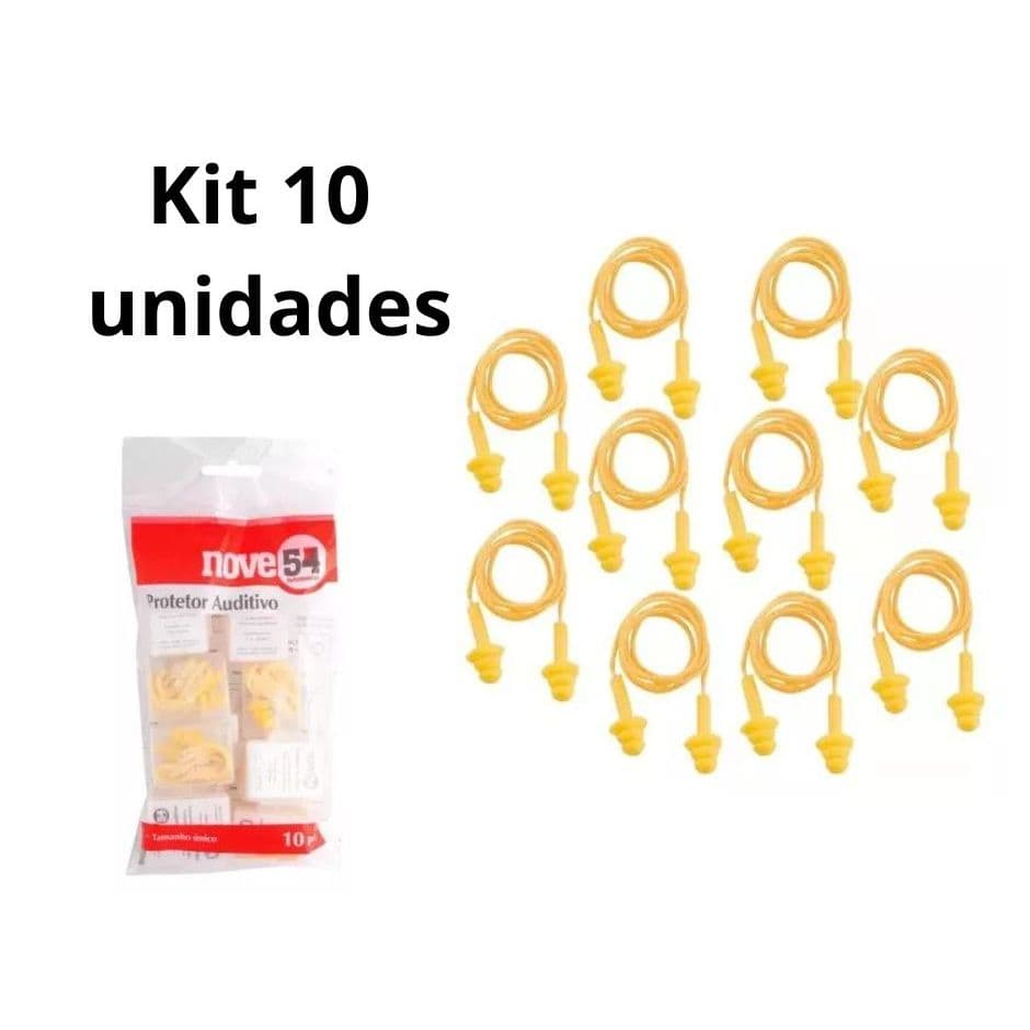 10 Protetores Auricular Auditivo Silicone Plug Antialérgico nove 54