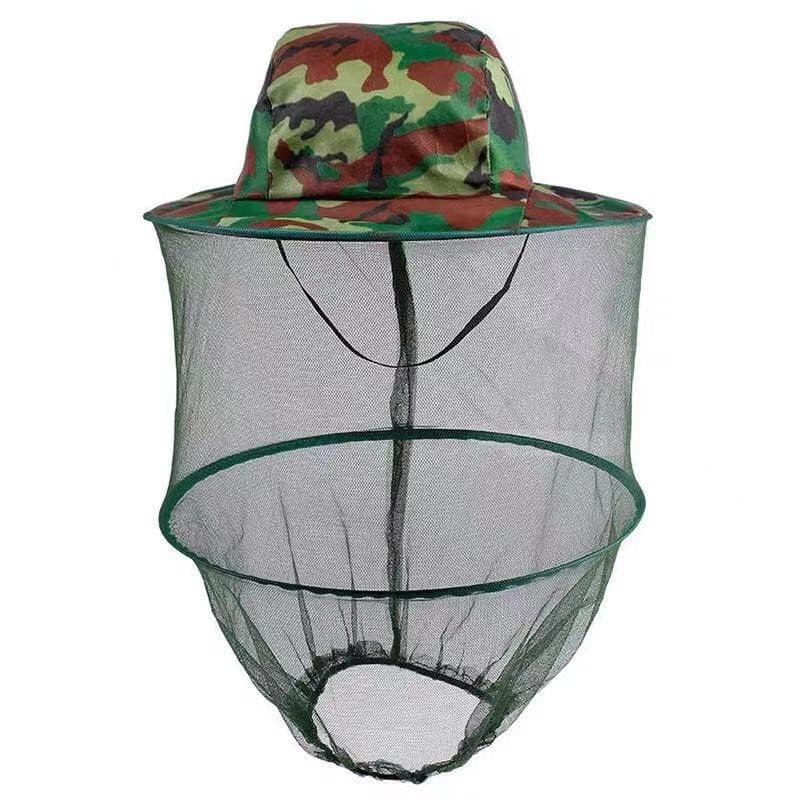 Chapéu Anti Mosquito Mosquiteiro Pernilongo Pesca Trilha Selva Camuflado 37cm