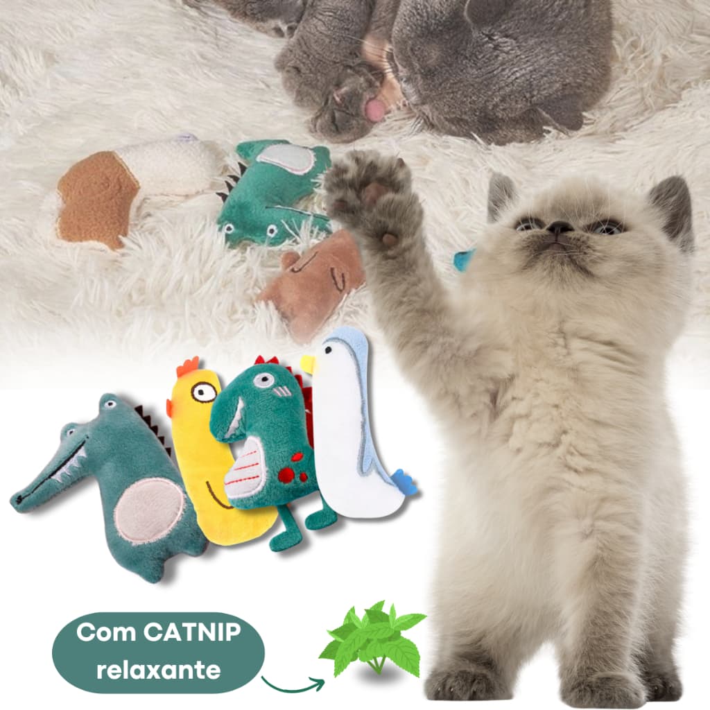 2 uni Brinquedo para Gato Pelúcia Pet Anti Stress Catnip Kit