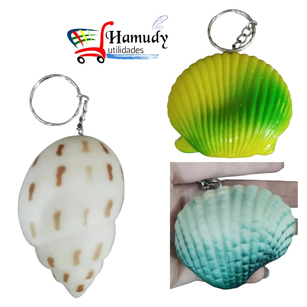kit 12 Chaveiros De concha do mar