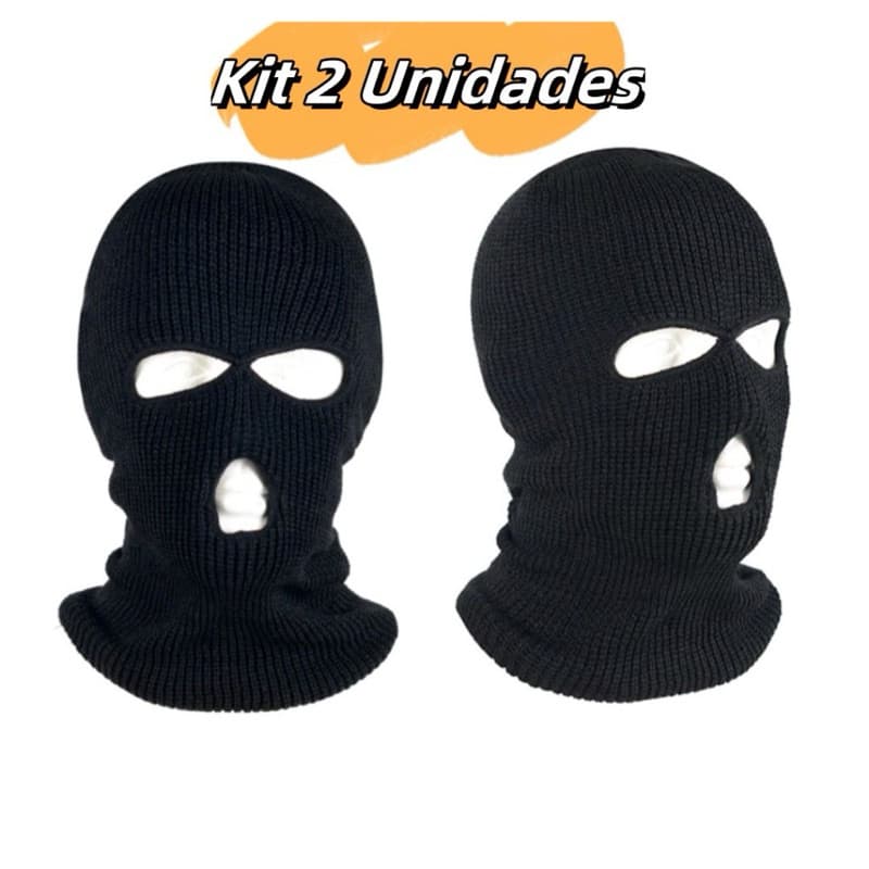 Kit 2 Toucas Ninja Toca Balaclava Para motoqueiros De lã