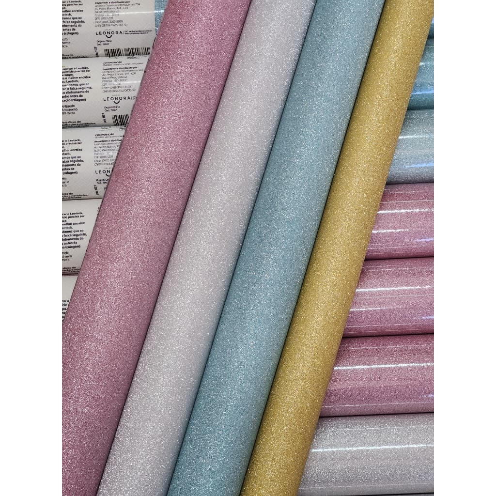 Papel Adesivo Brilho Glitter 1m x 45cm Alta Qualidade Parede e Envelopamento