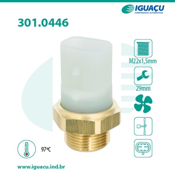 Sensor Temperatura Radiador Gm Blazer S10 2.5 2.8 IGUAÇU 446-97