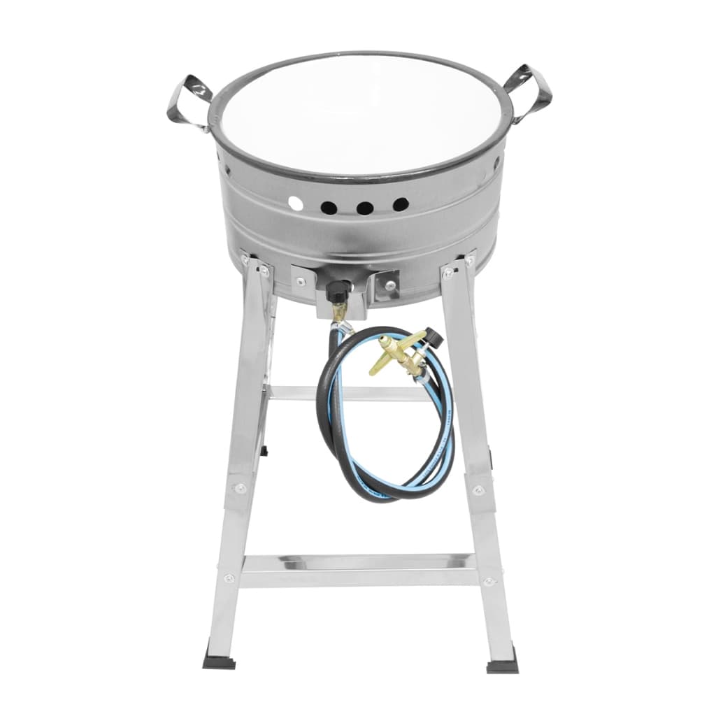 Fritadeira Fritador Fogão Aço Inox a Gás Com Tacho 14 (5 Litros)  Frita Pastel, Batata, Acarajé