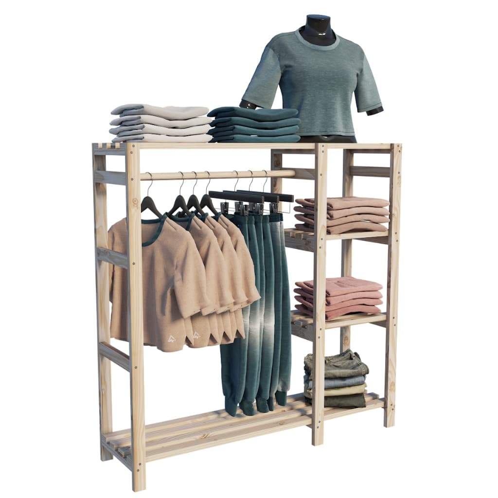 Balcão com Arara Para Roupas Infanto-juvenil Designer Artesanal