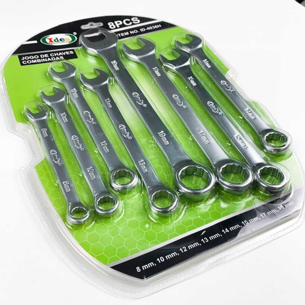Jogo de Chave Combinadas Boca Estrela 8pç - 8mm a 19mm