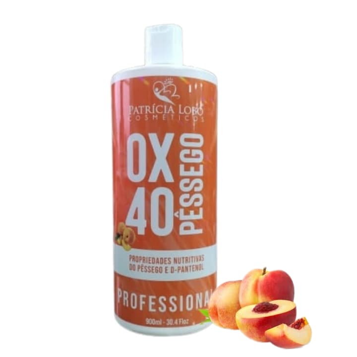 Água Oxigenada Pessego OX 40v 900ml Banho de lua Patrícia Lobo