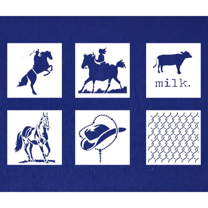 Stencil Para Pintura 14x14cm Country