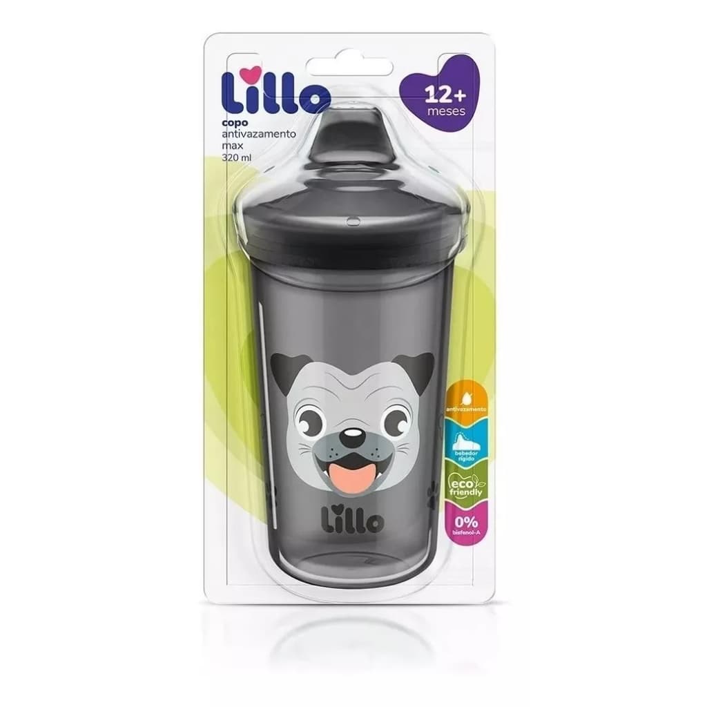 Copo Max Antivazamento 320 ml +12 Meses Eco Animais Menino- Lillo