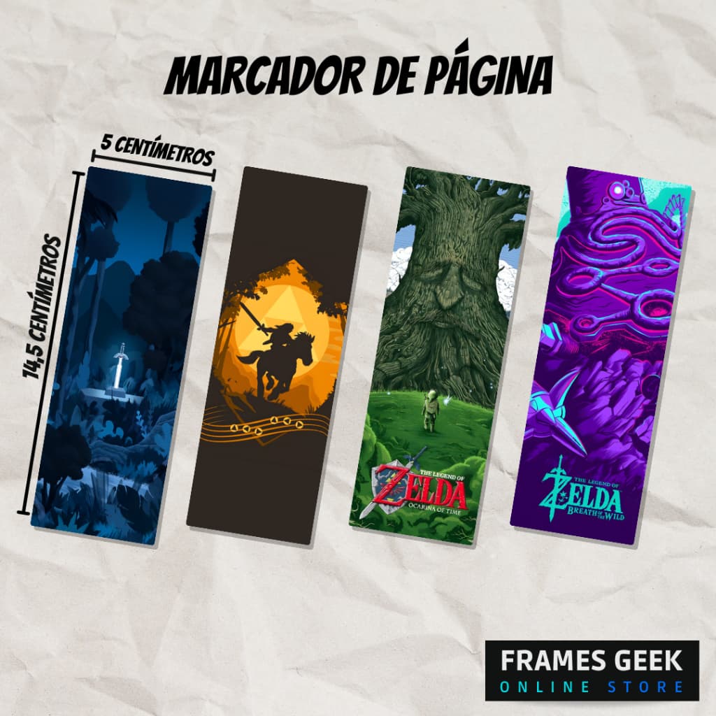 Marcador de página The Legend of Zelda plastificado
