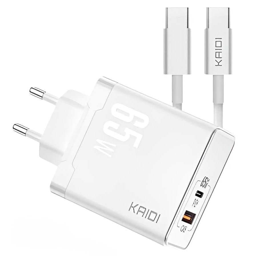 Carrregador de Celular Original Kaidi Super Turbo 65w Qualidade Impecável Fonte + Cabo
