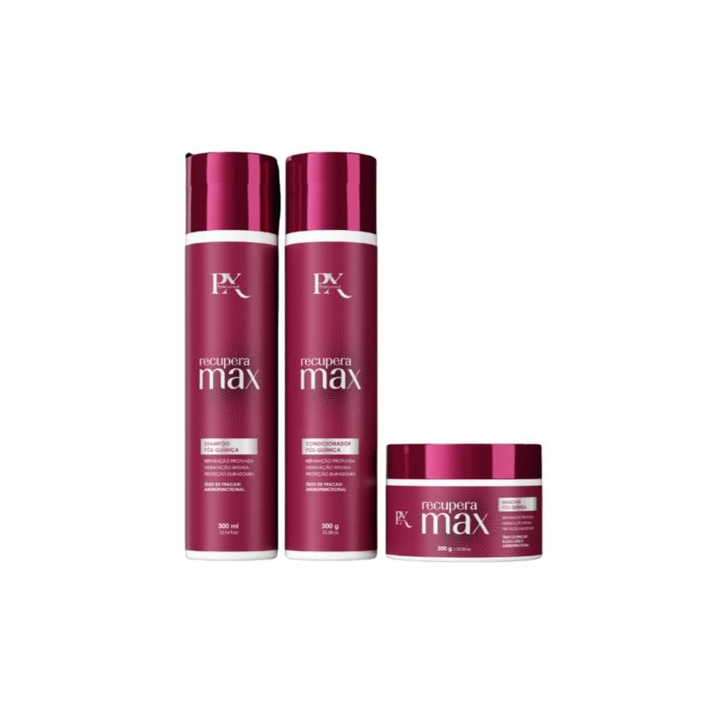 Shampoo e Condicionador 300ml e Máscara 300g Pós Química Recupera Max – PX Professional