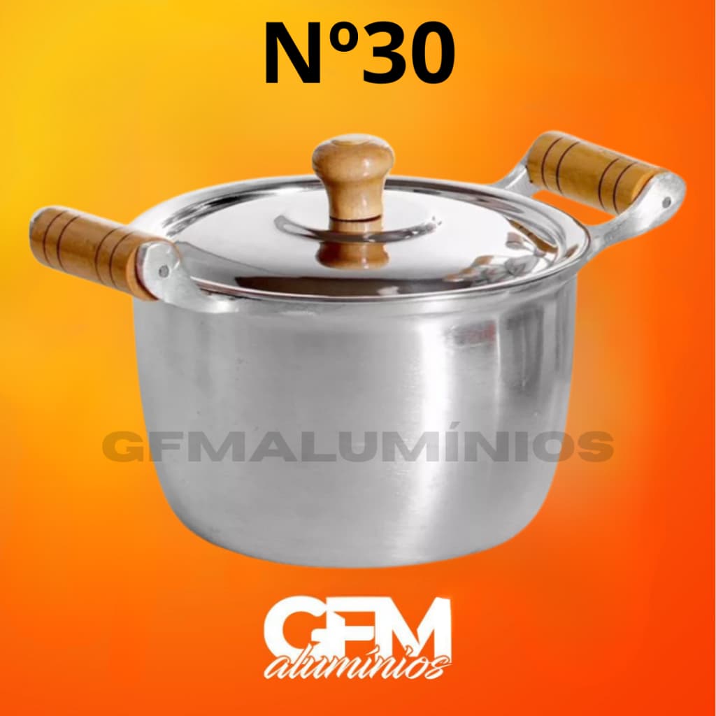 Caldeirão Grande Alumínio Batido Fundido Grosso Nº 30 -12 Lts Panelas Grandes Utensílios. Cozinha