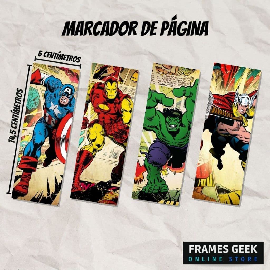 Marcador de página Avengers HQ plastificado