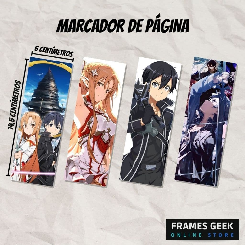 Marcador de página Sword art Online plastificado