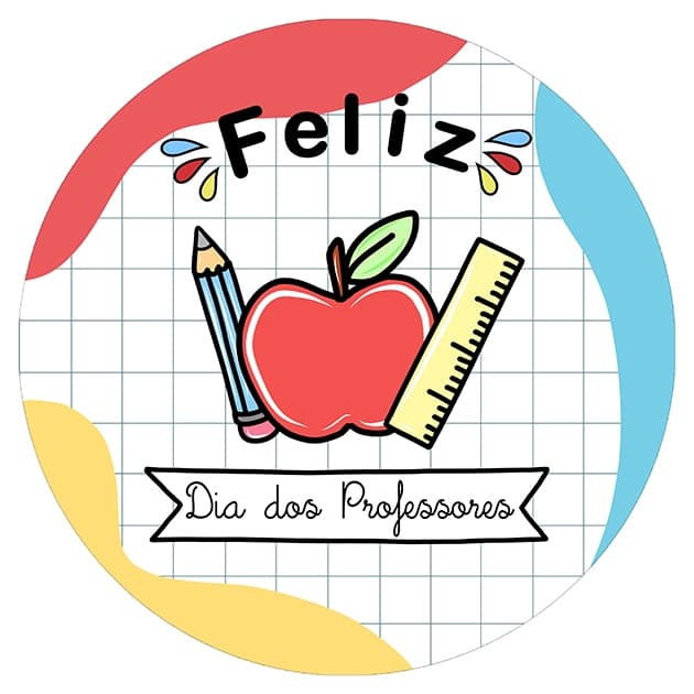 Capa para painel de Festa Redondo 1,50 mts Malha Sublimado Escolar Dia dos Professores