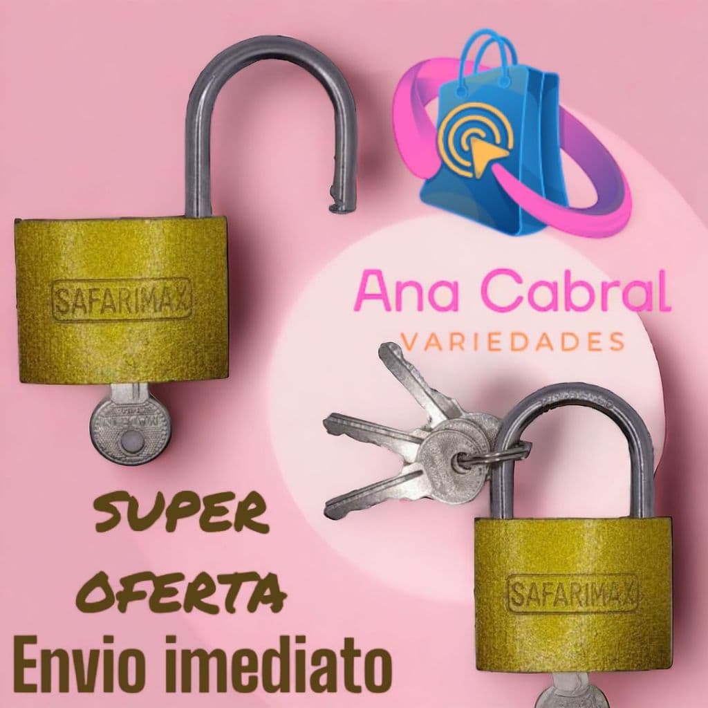 2 Cadeado 30mm Reforçado de Alta Segurança Tamanho Pequeno Com 3 Chaves