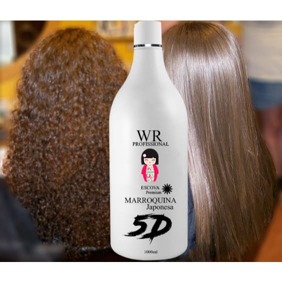 Progressiva Japonesa 5D 1000ml  - Alisa 100% Na Primeira Aplicação, Até Mesmo Em Cabelos Afros.