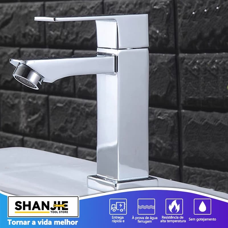 Torneira banheiro lavabo luxo inox preta 1/2 cuba Para envio imediato