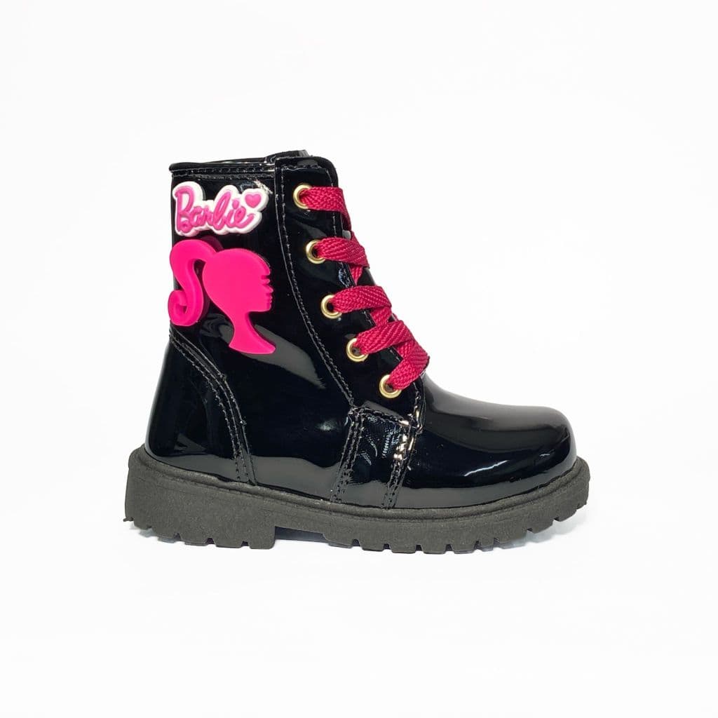 Bota Tratorada Barbie Infantil Menina Preto  20 Ao 34