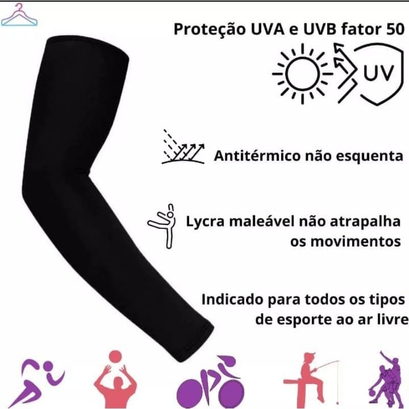 Manguito Proteção Mangote Sem Dedo Mangas  Fashion UV Bicicleta