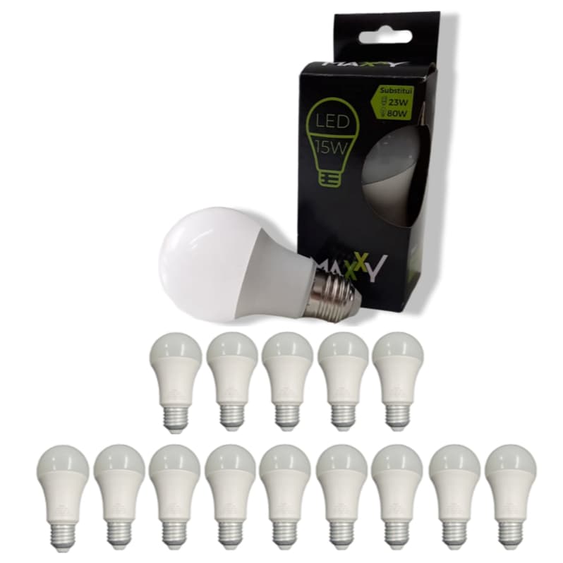 Kit 15 Lâmpada Led Bulbo 15w Bivolt 6500k E27 Branco Frio
