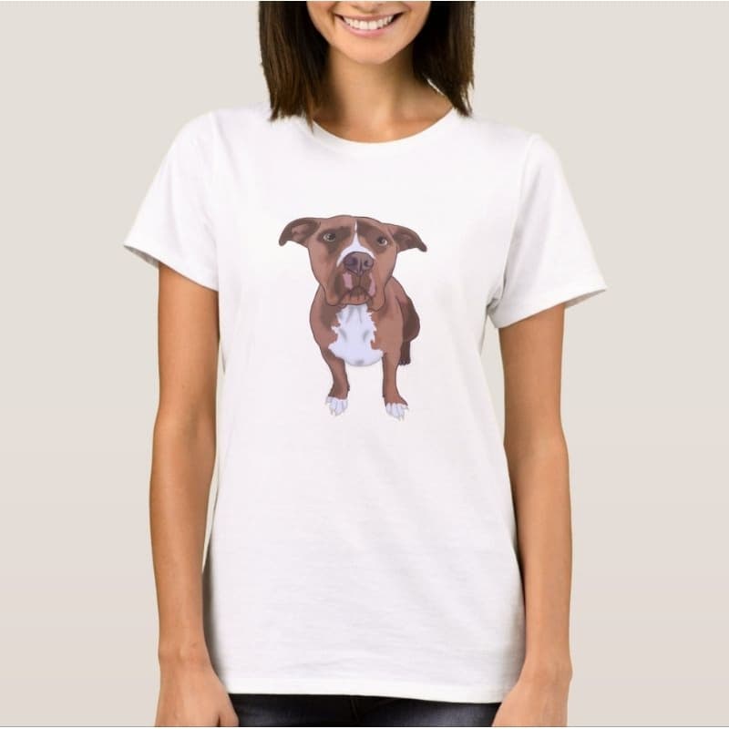 Camiseta Pitbull Amstaff Mãe de Pet Pai de Pet Cachorro