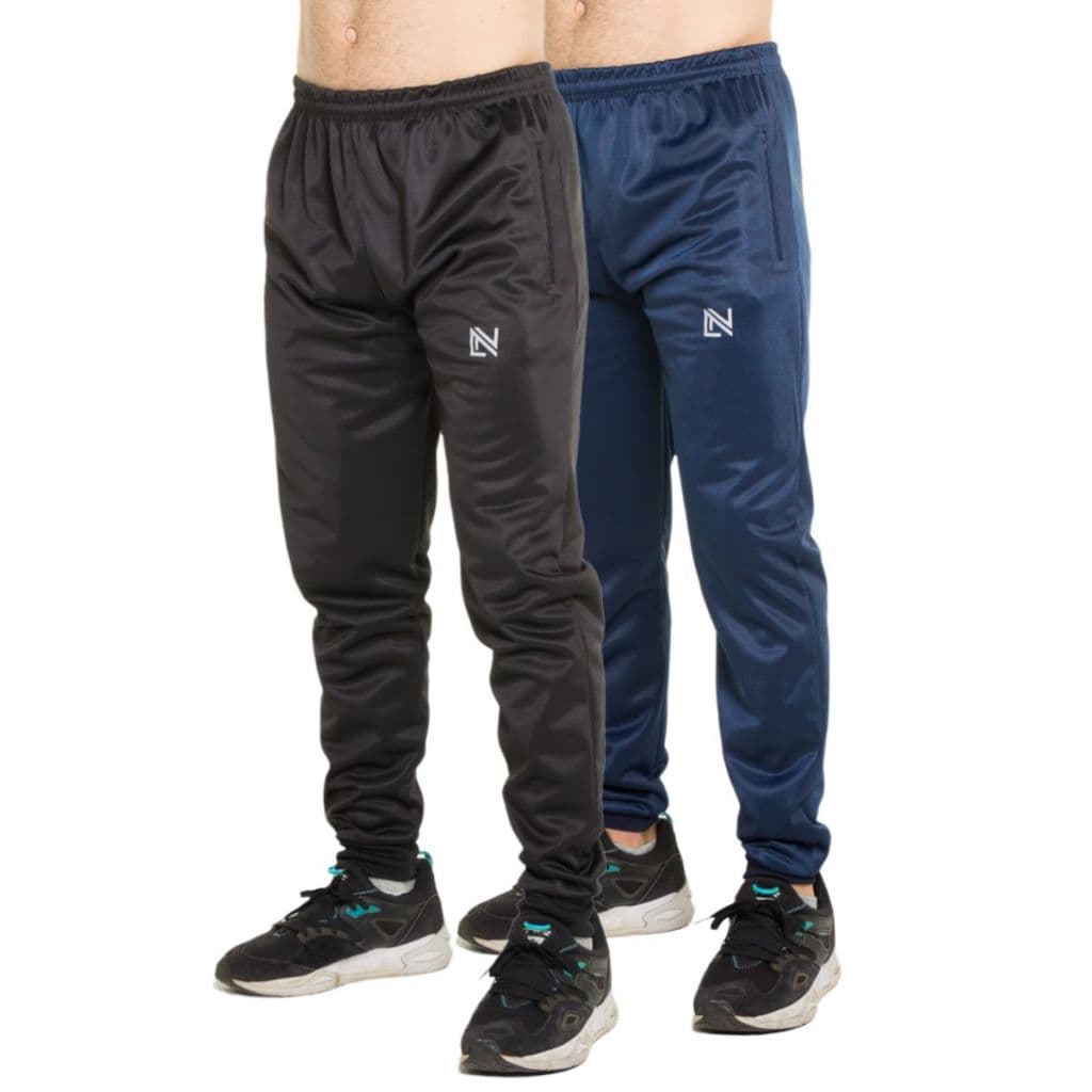 kit 2 Calças Masculinas Jogger Flanelada Academia Esportiva lisa Zíper