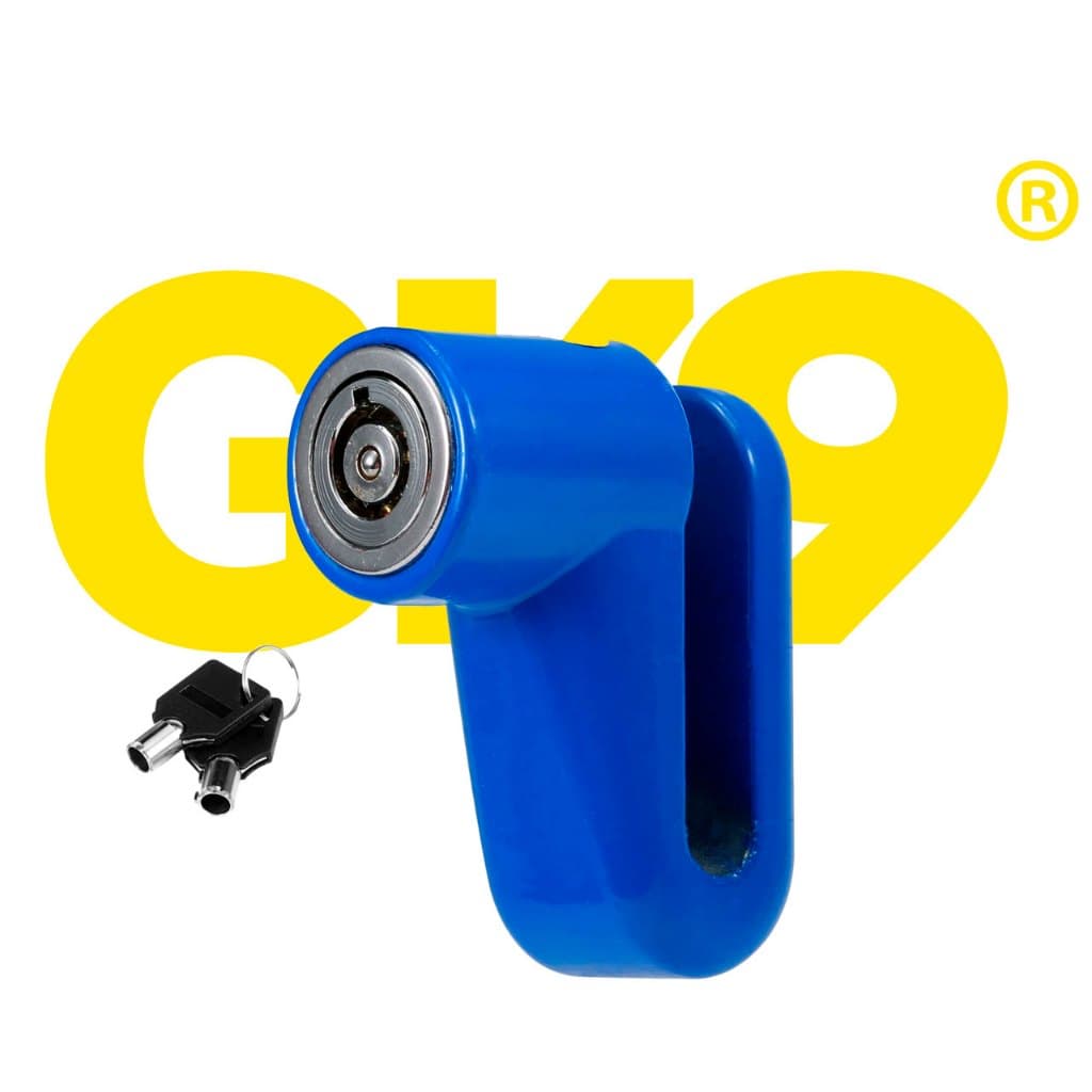 Cadeado Azul Moto Bike Trava De Disco Freio Universal