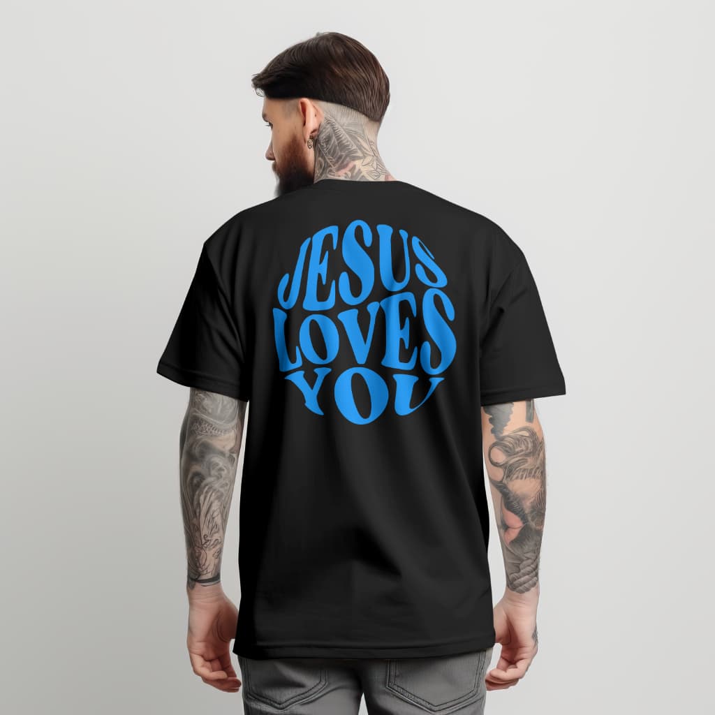 Camiseta Jesus Oversized Streetwear Masculina 30.1 Premium Jesus Love Cristao